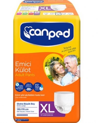 Canped Emici Külot Ekstra Büyük (XL) 30`lu Hasta Bezi