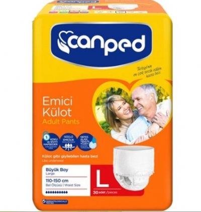 Canped Emici Külot Large 30`lu Paket Hasta Bezi