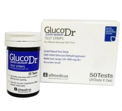 Gluco DR Glucodr Super Sensor Strip 50 Adet