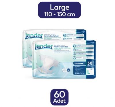 Jender Belbantlı Hasta Bezi Büyük Boy/Large 60 Adet - 2 Paket